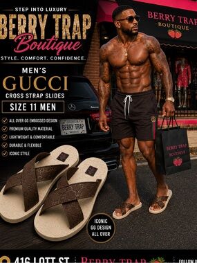 Unisex Beige Gucci Sandals